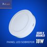 04 plafon led redondo 18w branco 6500k sobrepor bivolt br