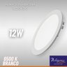 03 plafon led redondo 12w branco 6500k embutir bivolt br