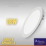 02 plafon led redondo 18w amarelo 3000k embutir bivolt am