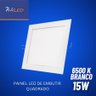01 plafon led quadrado 15w branco 6500k embutir bivolt br