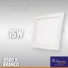 02 plafon led quadrado 15w branco 6500k embutir bivolt br