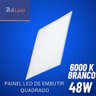 01 plafon led quadrado 48w branco 6500k embutir bivolt br