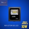01 refletor led 10w amarelo 3000k embutir bivolt am