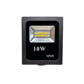 02 refletor led 10w amarelo 3000k embutir bivolt am