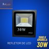 01 refletor led 30w amarelo 3000k bivolt am