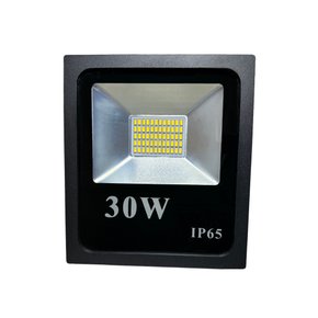 02 refletor led 30w amarelo 3000k bivolt am