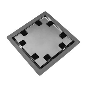 01 ralo quadrata invisivel 10x10 cm tampa oculta base abs selmetal abs