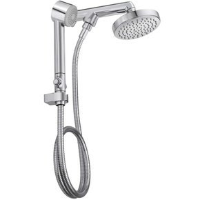 01 ducha de parede com desviador e ducha manual flex cromado