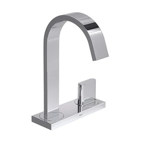 01 torneira de mesa com chapa bica alta para lavatorio polo 1191 c33 deca