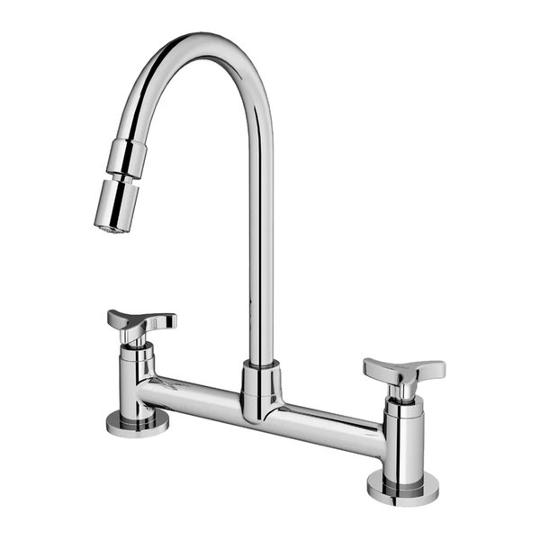 01 misturador lavatorio torneira bica alta valvula banheiro cozinha construcao 90008047156