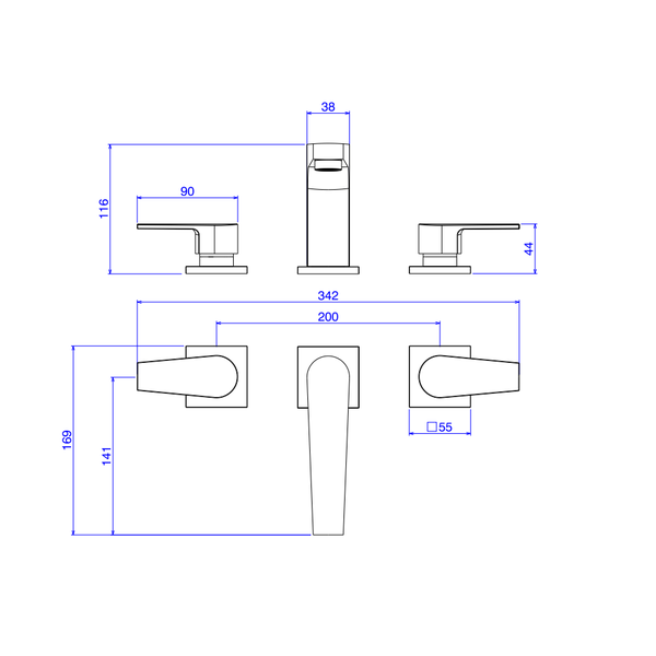 04 misturador lavatorio torneira bica alta valvula banheiro cozinha construcao 1875 bl26 mt