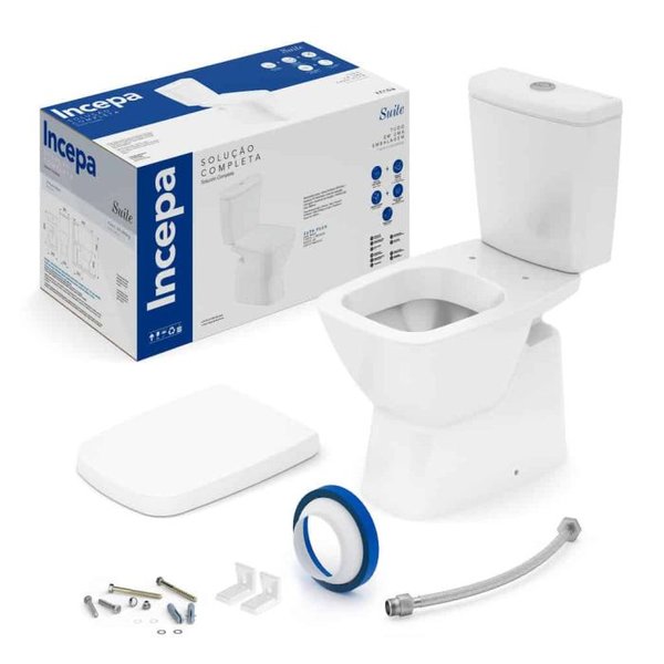 02 bacia caixa acoplada banheiro vaso sanitario construcao assento 1377230010100